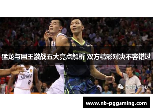 猛龙与国王激战五大亮点解析 双方精彩对决不容错过